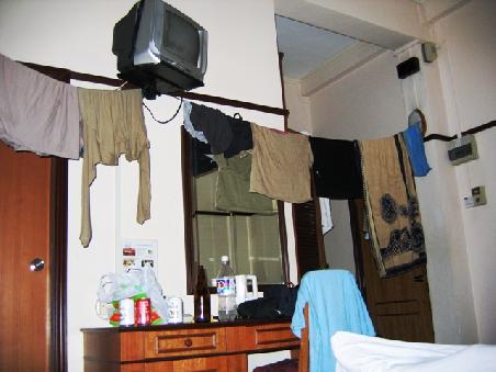 unsere "Trocknungsaktion" sorgte fuer leichte Aufregung beim Hotelpersonal