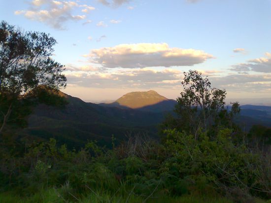 Sonnenuntergang auf dem Berg
