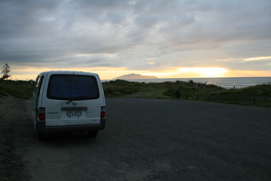 In  Okarito - Nordinsel (Schlafplatz am Meer)
