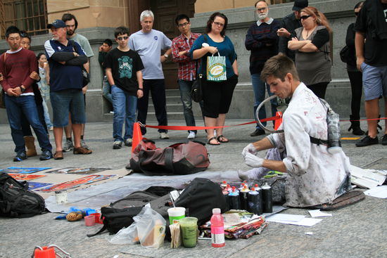 Straßenkünstler in Brisbane