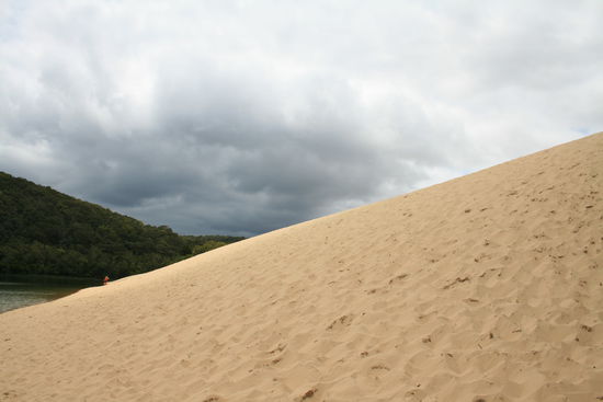 ganz hinten im Bild bin ich... (auch bei Lake Wabby mit der berühmten Sanddüne)