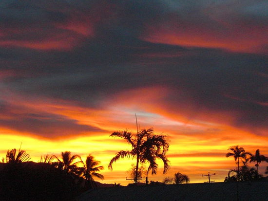 Sonnenuntergang vom Sharehouse aus