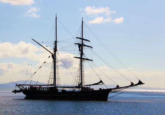 das war das älteste Segelboot in den Gewässern...sah aus wie ein Piratenschiff