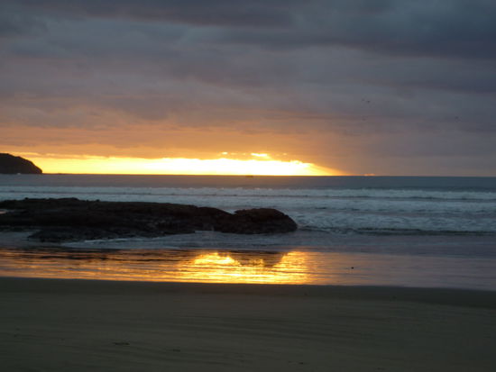 der beach bei ahipara direkt gegenueber vom hostel. da haben wir uns gleich verliebt (in die Landschaft