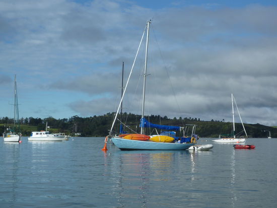 mit dem Segelboot sind wir in See gestochen