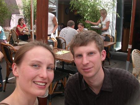 Das sind wir (Claire und Maxim) in Mainz, ein paar Tage vor Abflug