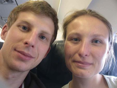 Endlich im Flieger. Die Reise kann beginnen...