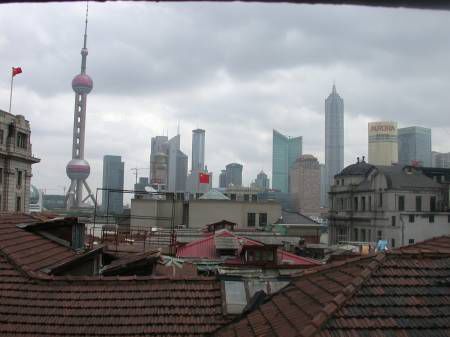 Blick aus unser Jugendherberge "Shanghai Captain"