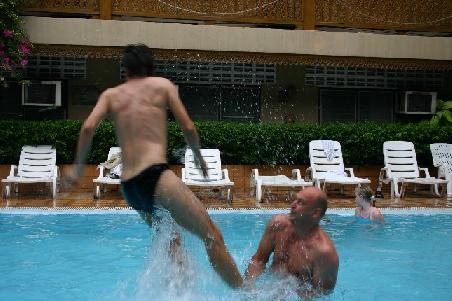 Goetz und Marc beim Spielen