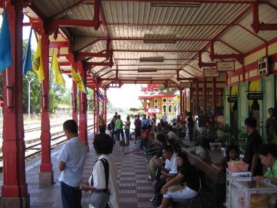 Das war ein paar Tage vorher auf dem Banhof von Hua Hin.