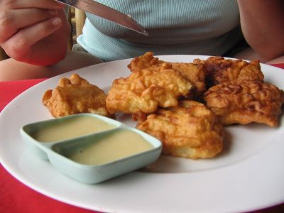 banana frittas mit honigmilch ... oder sowas ... zumindest sehr, sehr lecker
