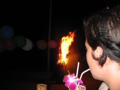 strandfeuer und cocktails