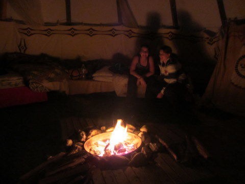 dank Feuer war es die ganze Nacht richtig kuschelig warm