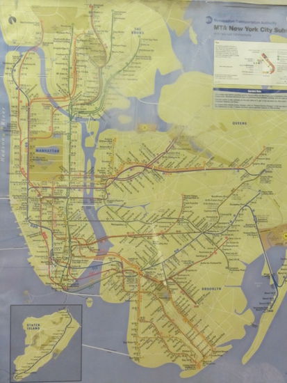 U-Bahn Plan, von unten rechts kamen wir