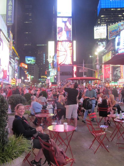 mitten im Geschehen am Time Square