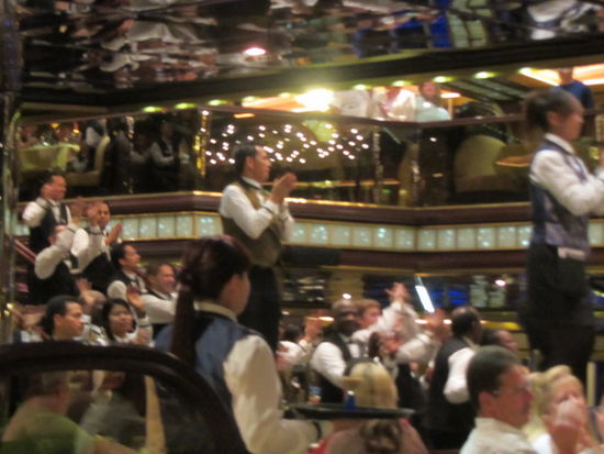 Party am letzten Abend im Speisesaal