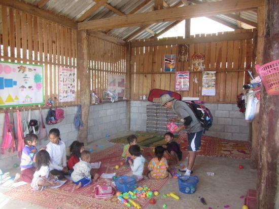 Kindergarten in einem der Dörfer