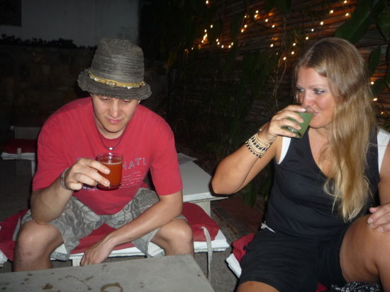 der super Cocktail (man achte auf Marco's Gesicht)