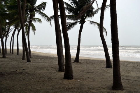 Traumhafter Strand, weniger traumhaftes Wetter