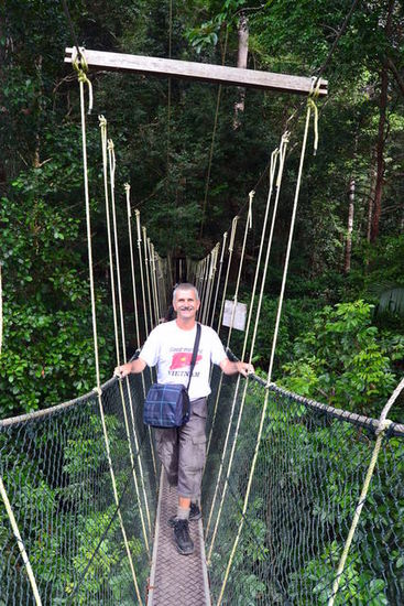 und wer denkt beim Wandern würde kein Adrinalin freigesetzt, der war noch nicht auf der wackeligen Hängebrücke aus Holzplanken, die 45m über den Boden schwebt!