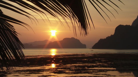 Sonnenuntergang vom Bungalow aus