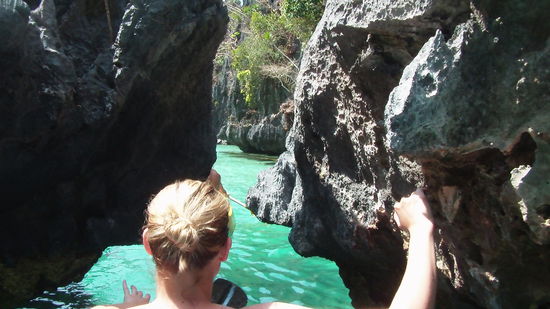 Ein- bzw. Ausgang zur small lagoon - enger hätte er nicht sein dürfen