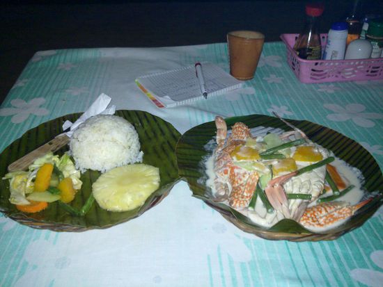 Crab in coconut milk