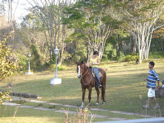 Anna + Pferd + Typ der aufs Haus aufpasst/Pferde füttert