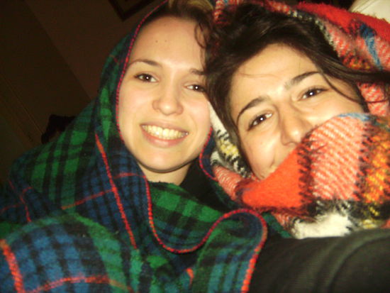 Anna und ich beim frieren