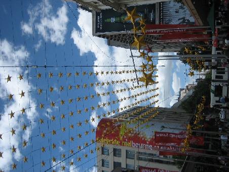 Weihnachtliche Deko in Melbourne.