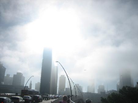 Brisbane im Nebel.