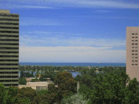 Aussicht Richtung Albert Park und Meer.