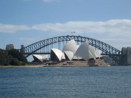 Hier sogar mit Habour Bridge.