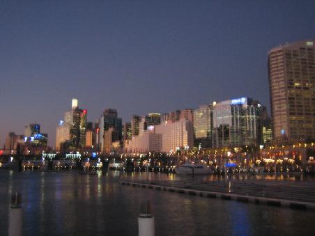 Darling Habour by night.