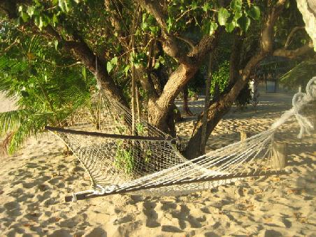 Hängematte am Strand.
