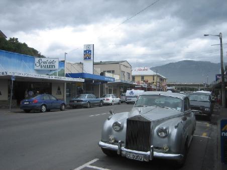 Oldtimer in der "City" von Kaikoura.