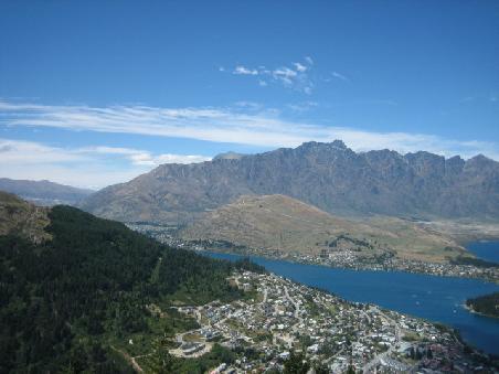 Queenstown von oben.