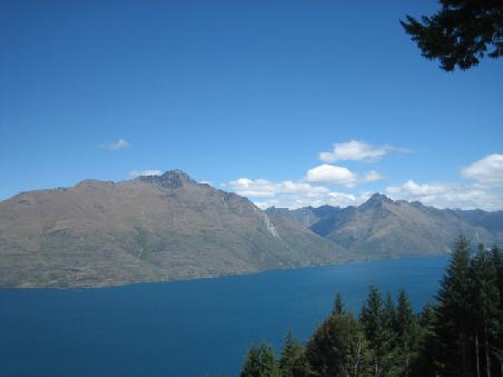 Der Lake Wakitipu von oben.