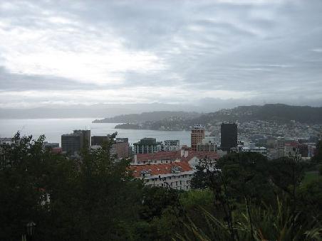 Aussicht ueber Wellington vom botansichen Garten aus.