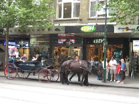 Auch hier sind noch Pferdekutschen unterwegs...allerdings ueberwiegend fuer die Touristen...
