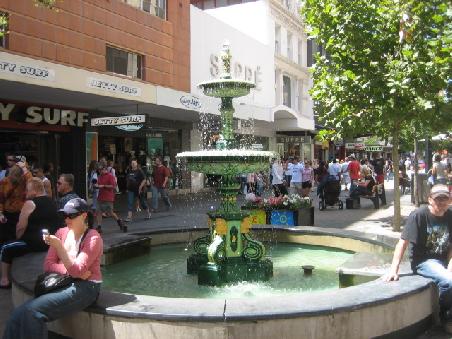 Brunnen in der Rundle Mall.