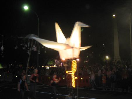Das war die Parade anlaesslich des Fringe Festivals. Hier haben sich bereits einige der Kuenstler praesentiert.