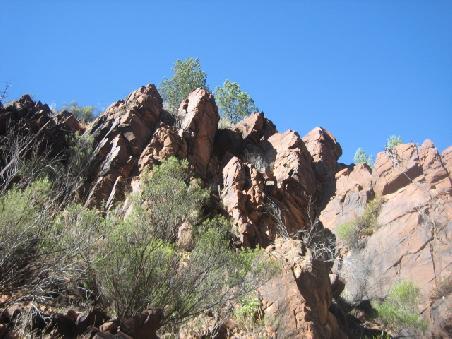 Felsen im Sacred Canyon.