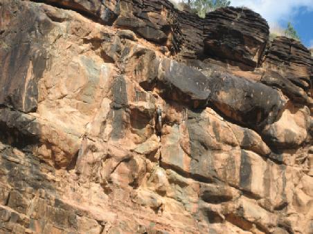 Felsen in Grossaufnahme.
