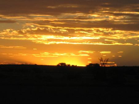 Sonnenuntergang in William Creek.