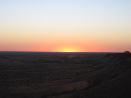 Sonnenaufgang am Breakaway Lookout.