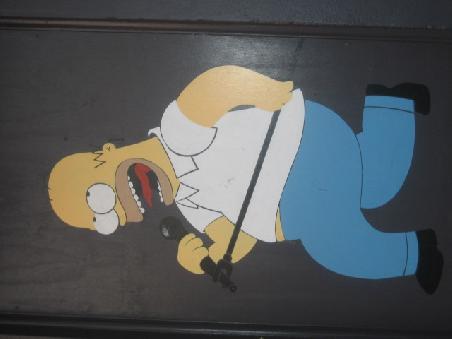Die Simpsons gibts auch hier in Australien.Hier an die Wand von "Black Betty's " gepinselt, ein Club hier in Perth. Hier gibts Mittwoch die Jugs fuer 8 AU$, echt guenstig.
