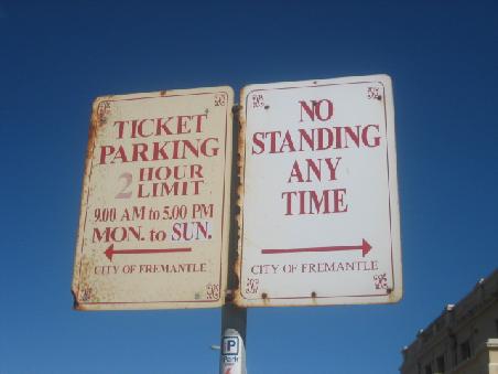 Der Hinweis auf Fremantle.