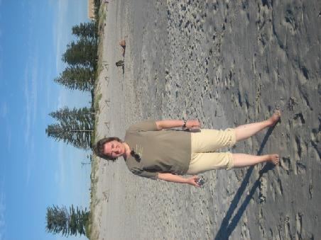Beccy am Strand von Freo.