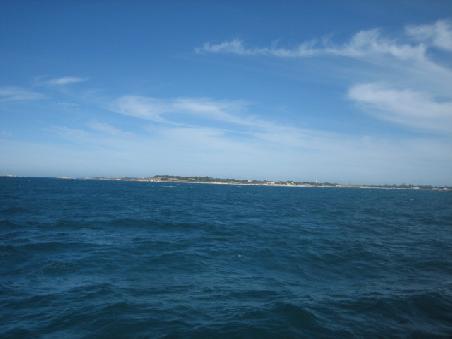 Rottnest vom Meer aus.